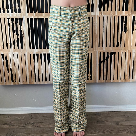 Plaid Flare Pants - Picture 3 of 8